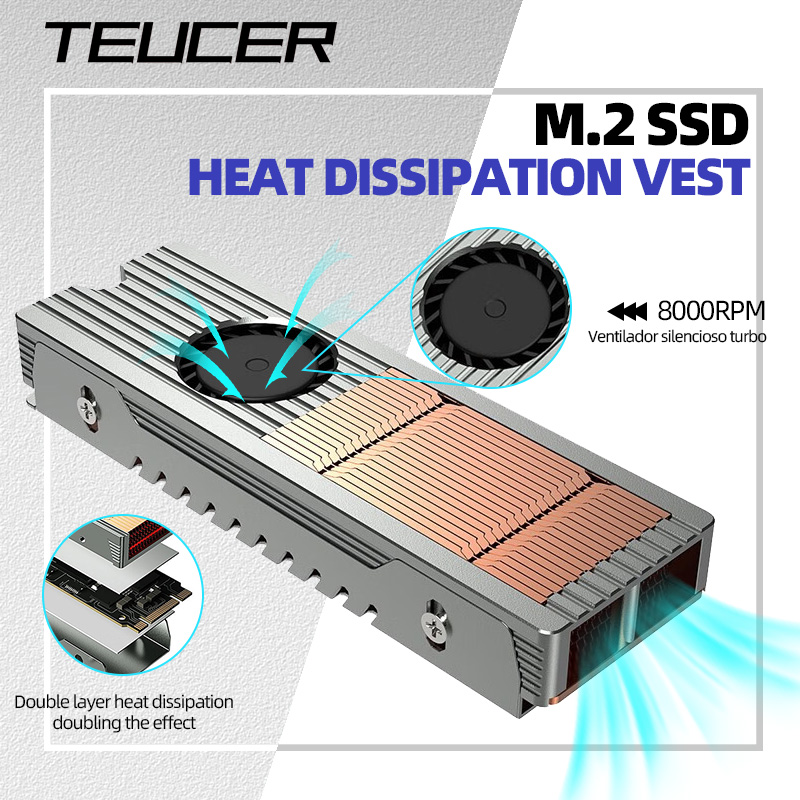 M2 Heatsink Cooler - Teucer M.2 NVME SSD dissipatore di