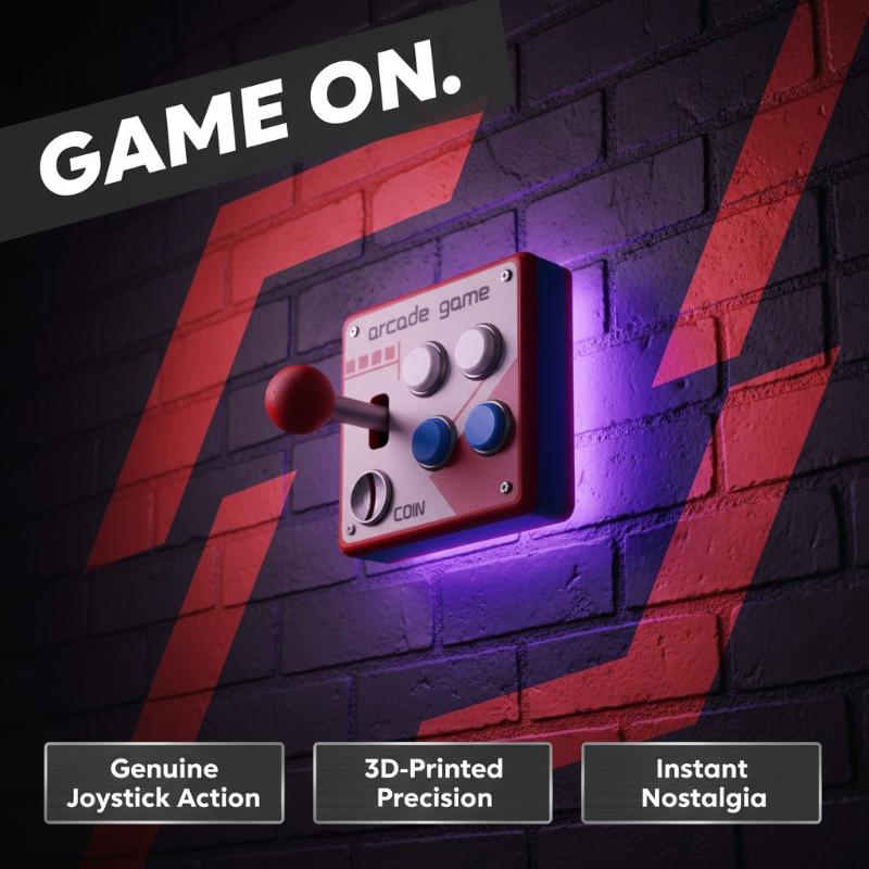 Gaming Accessories Wall - Pulsantiera per Giochi Arcade Retrò, Decorazione