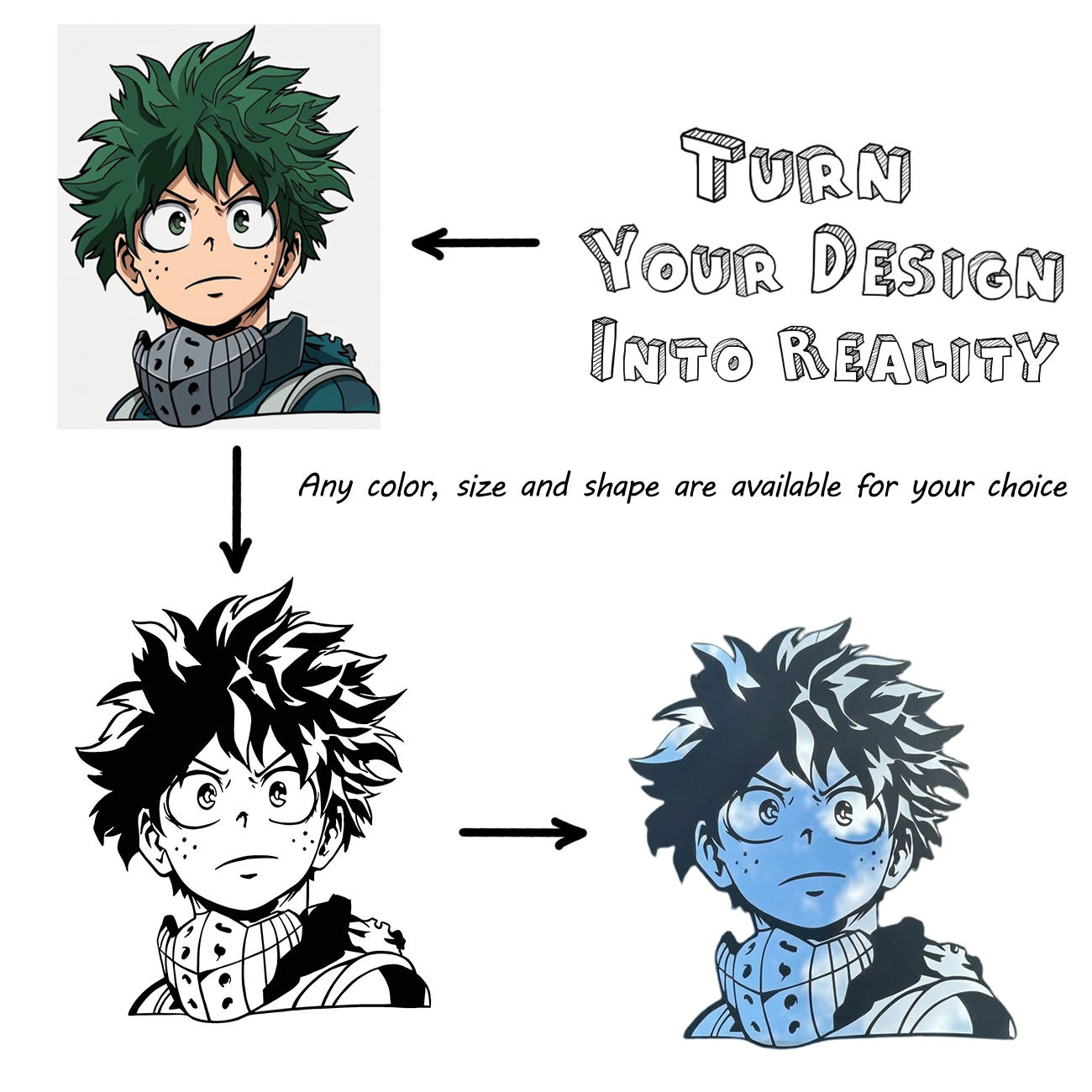 Specchio Anime Personalizzato, - Gaming Accessories Decor recensione e prezzo