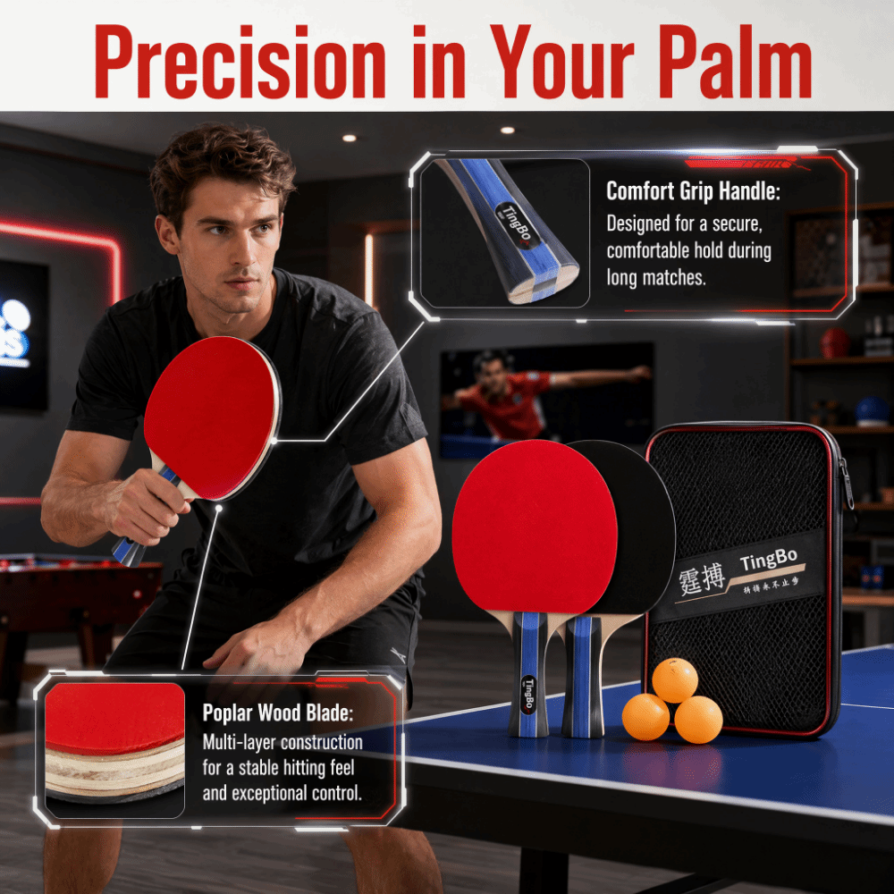 Set di 6 Racchette da Ping Pon - Case Mesh Panel recensione e prezzo